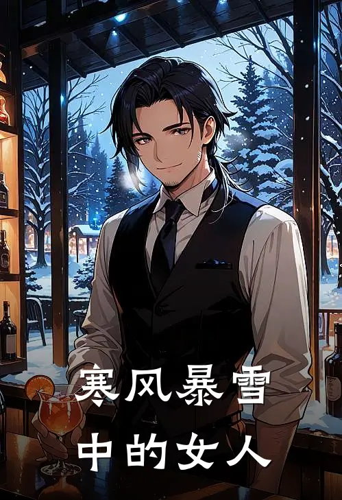 寒风暴雪中的女人